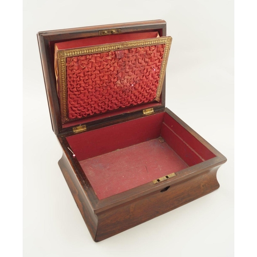 20 - WILLIAM IV ROSEWOOD STATIONERY BOX