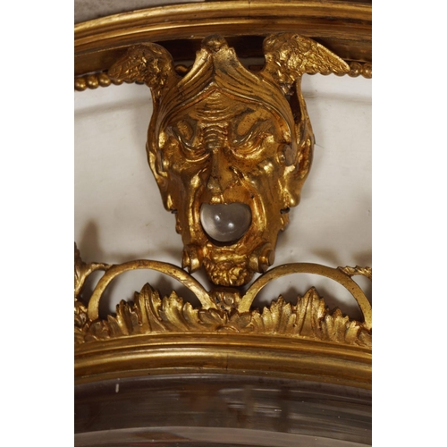 28 - EDWARDIAN ORMOLU & CUT GLASS LIGHT FITTING