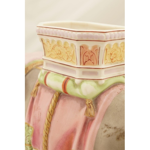 35 - ROYAL WORCESTER PINK DRAPED ELEPHANT VASE