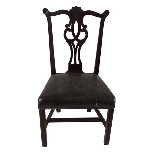 46 - PAIR IRISH 18TH-CENTURY MAHOGANY CHAIRS