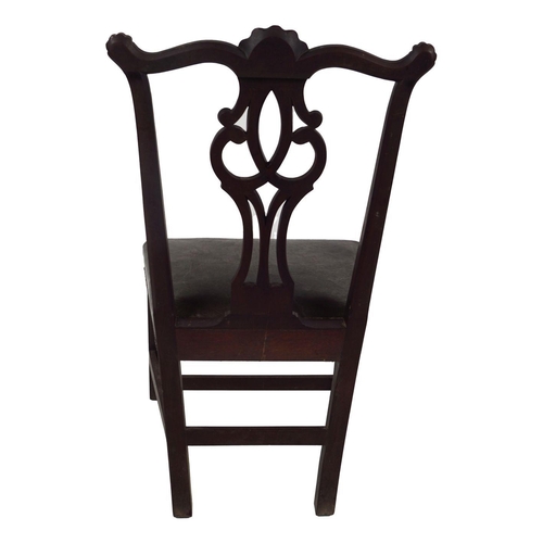 46 - PAIR IRISH 18TH-CENTURY MAHOGANY CHAIRS