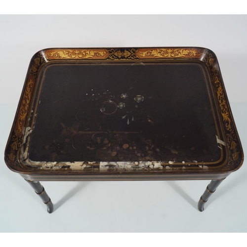 6 - 19TH-CENTURY LACQUERED COFFEE TABLE