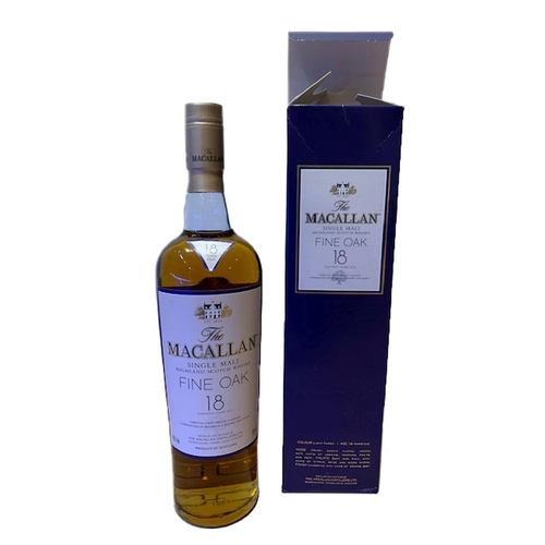 1036 - MACALLAN FINE OAK 18 YEAR OLD SINGLE MALT WHISKEY