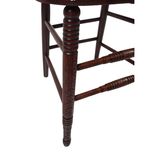 118 - 19TH-CENTURY SAILOR ART CARVED CHAIR