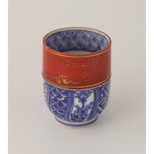 145 - JAPANESE BLUE AND WHITE CUP