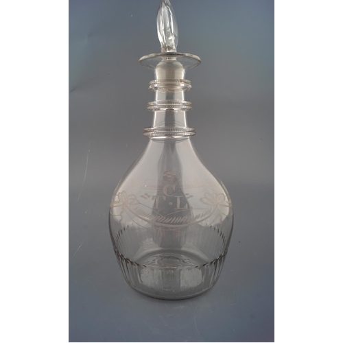 176 - IRISH CORK WATERLOO CUT GLASS CO. DECANTER