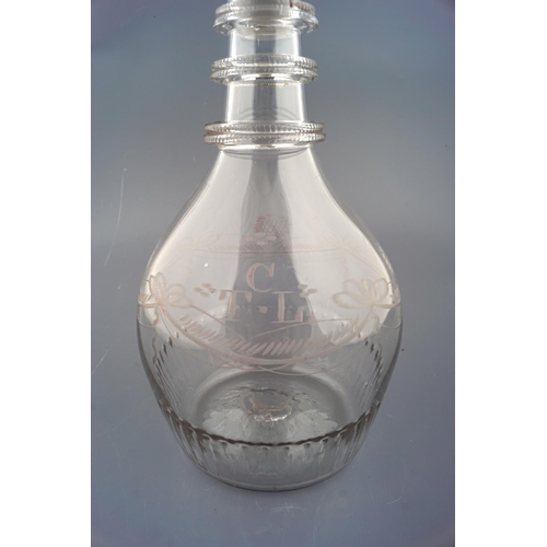 176 - IRISH CORK WATERLOO CUT GLASS CO. DECANTER