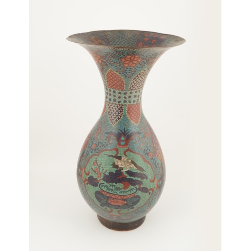 39 - JAPANESE MEIJI CLOISONNE ENAMELLED VASE