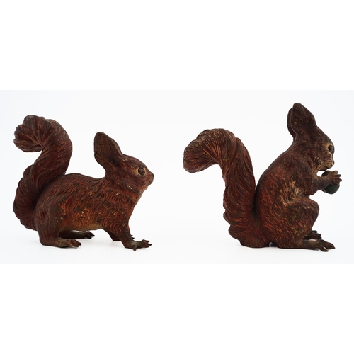 67 - 2 COLD PAINTED VIENNA BRONZE SQUIRRELS