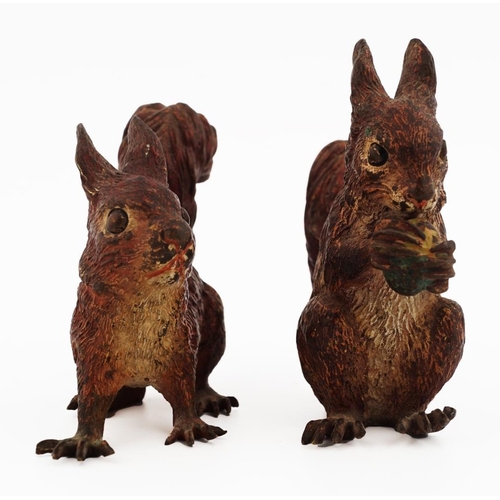 67 - 2 COLD PAINTED VIENNA BRONZE SQUIRRELS