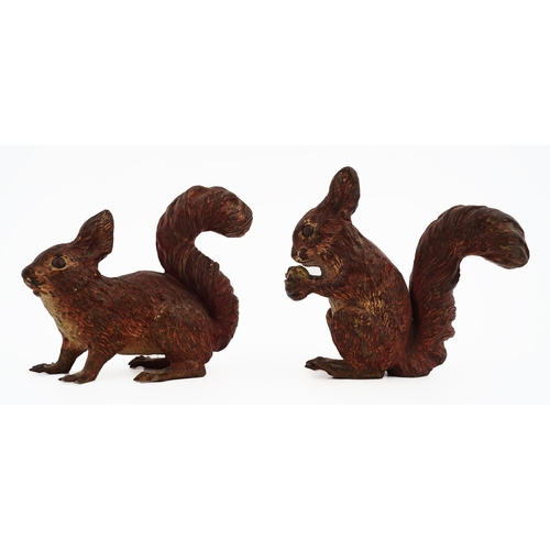 67 - 2 COLD PAINTED VIENNA BRONZE SQUIRRELS