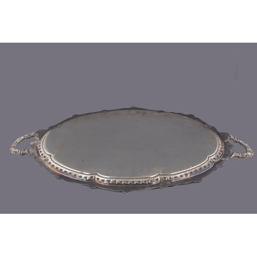 1158 - LARGE SILVER-PLATED SERVING TRAY