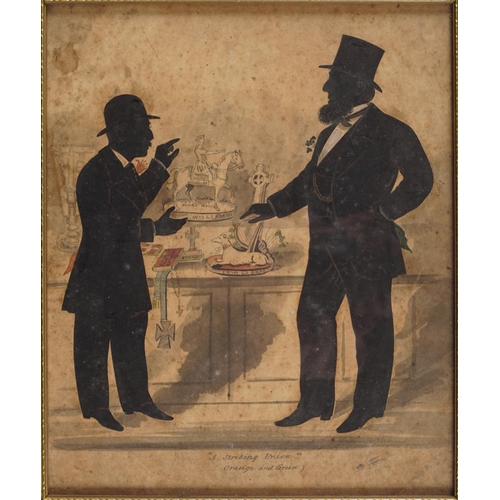 119 - PAIR 19TH-CENTURY POLITICAL SILHOUETTES