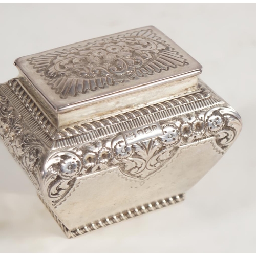 13 - SILVER TEA CADDY