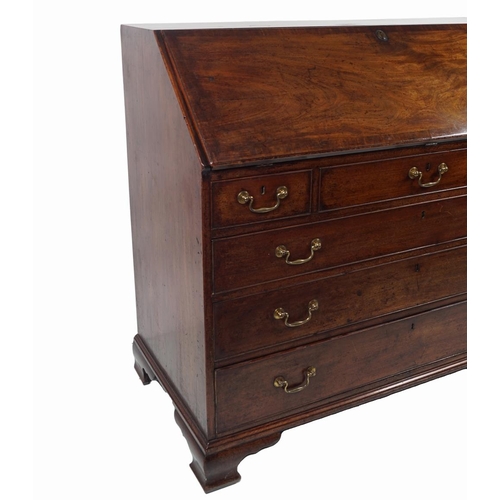 17 - GEORGE III MAHOGANY WRITING BUREAU