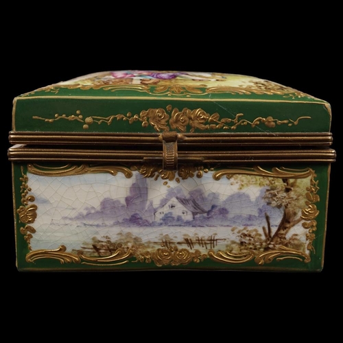 21 - 19TH-CENTURY FRENCH PORCELAIN JEWELLERY BOX