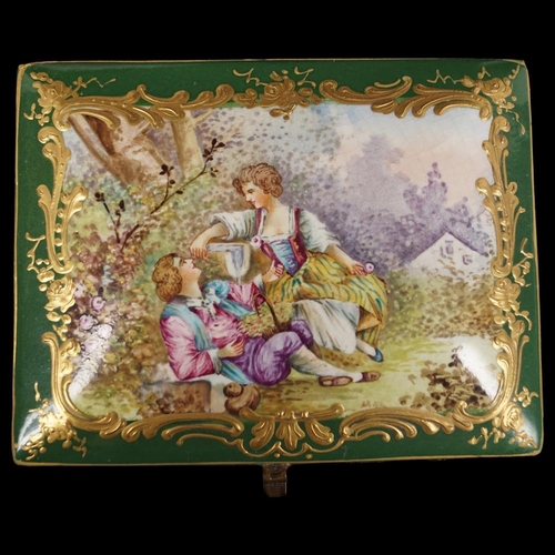 21 - 19TH-CENTURY FRENCH PORCELAIN JEWELLERY BOX