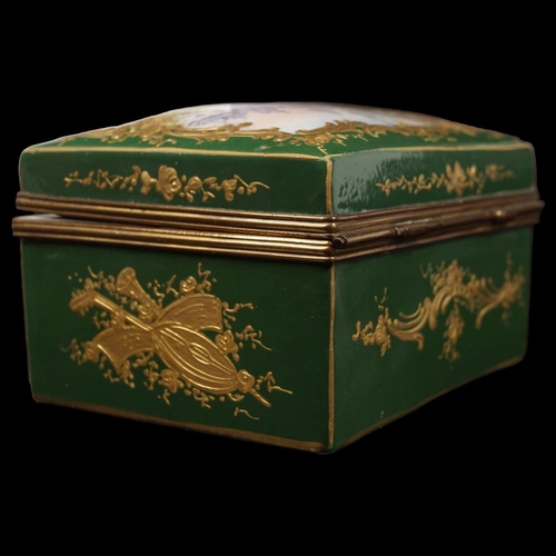 21 - 19TH-CENTURY FRENCH PORCELAIN JEWELLERY BOX