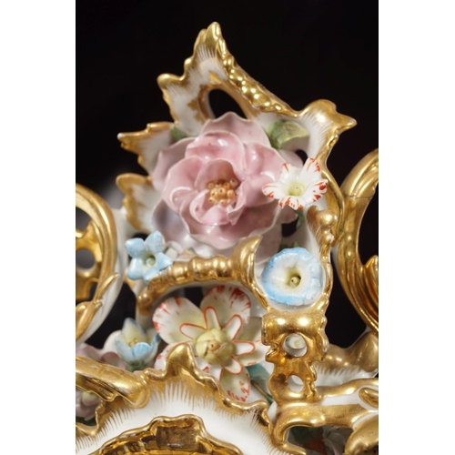 220 - 18TH-CENTURY LOUIS XV PORCELAIN CASED MANTEL CLOCK