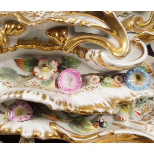 220 - 18TH-CENTURY LOUIS XV PORCELAIN CASED MANTEL CLOCK