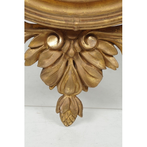 222 - REGENCY GILT FRAMED CONVEX MIRROR