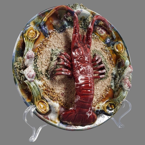 223 - MAJOLICA LOBSTER DISH