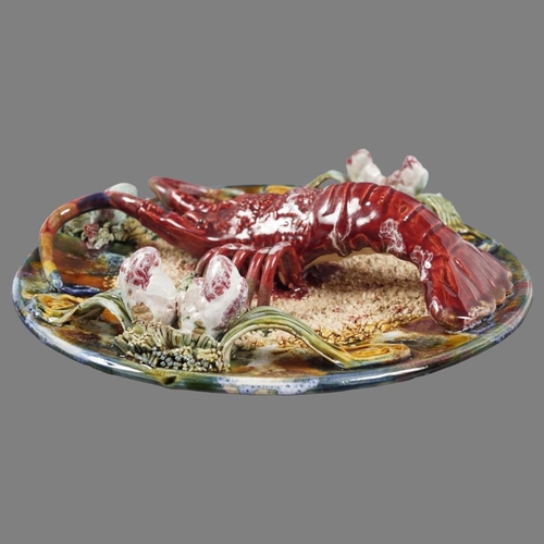 223 - MAJOLICA LOBSTER DISH