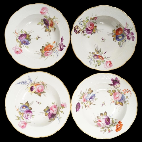 230 - 4 18TH-CENTURY DERBY DESSERT DISHES