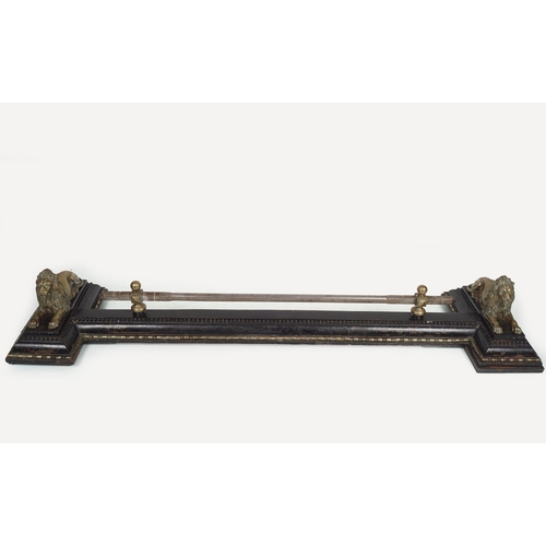 232 - LARGE 19TH-CENTURY BRASS & METAL FENDER