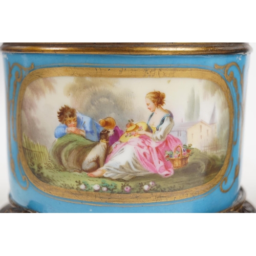 236 - PR 19TH-CENTURY SEVRES & ORMOLU JARDINIERES