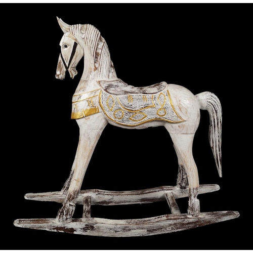 237 - VINTAGE PAINTED ROCKING HORSE