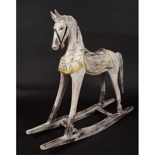 237 - VINTAGE PAINTED ROCKING HORSE