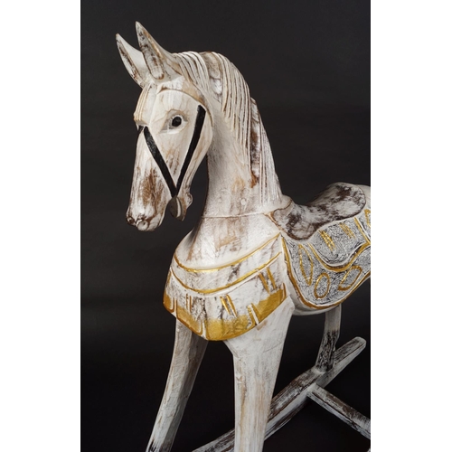 237 - VINTAGE PAINTED ROCKING HORSE