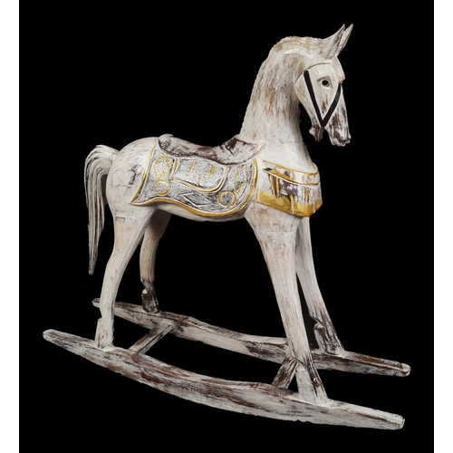 237 - VINTAGE PAINTED ROCKING HORSE