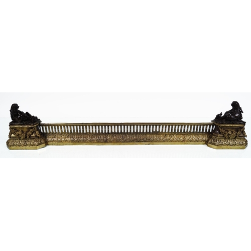 247 - 19TH-CENTURY FRENCH BRASS ADJUSTABLE FENDER