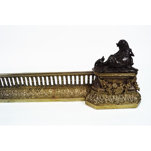 247 - 19TH-CENTURY FRENCH BRASS ADJUSTABLE FENDER