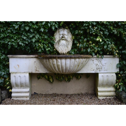 257 - LARGE MARBLE NEPTUNE FOUNTAIN