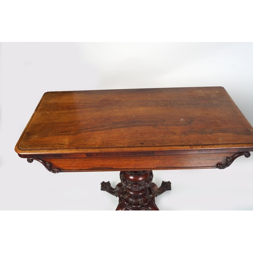 30 - PAIR 19TH-CENTURY ROSEWOOD FOLD-OVER TEA TABLES