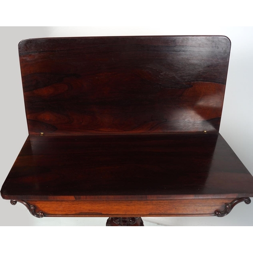 30 - PAIR 19TH-CENTURY ROSEWOOD FOLD-OVER TEA TABLES