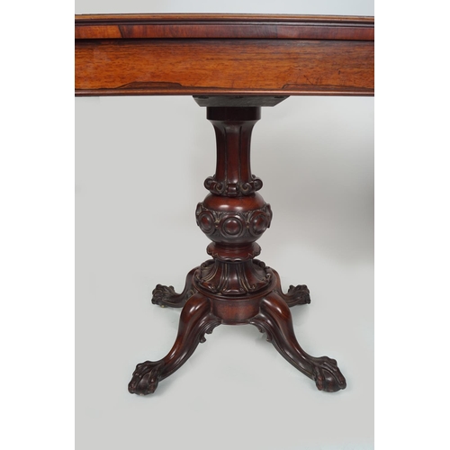 30 - PAIR 19TH-CENTURY ROSEWOOD FOLD-OVER TEA TABLES