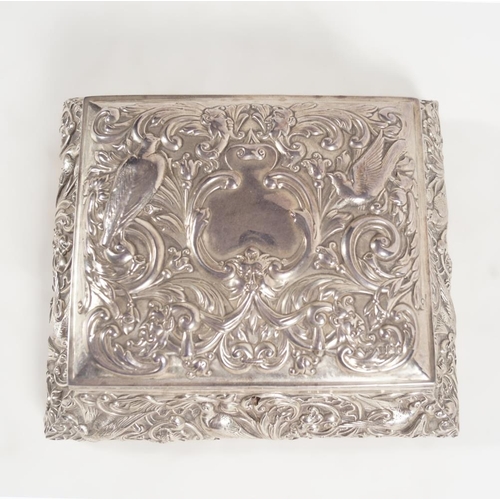 37 - LARGE SILVER JEWELLERY BOX