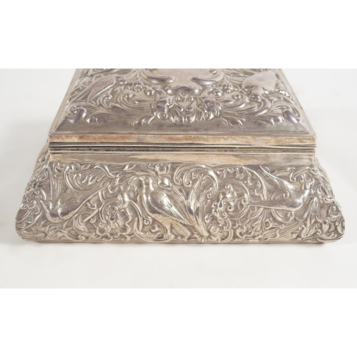 37 - LARGE SILVER JEWELLERY BOX