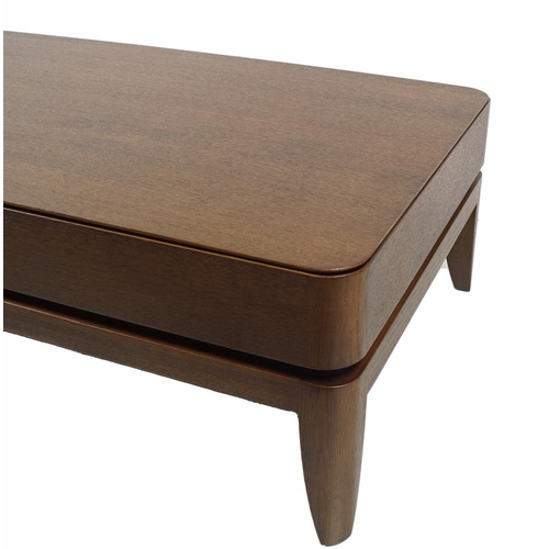 42 - LARGE DESIGNER TEAK COFFEE TABLE