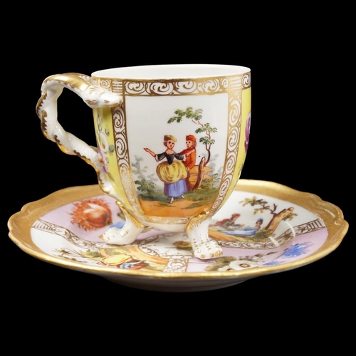 43 - 19TH-CENTURY MEISSEN CUP AND SAUCER