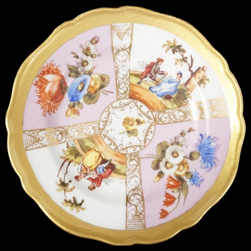 43 - 19TH-CENTURY MEISSEN CUP AND SAUCER