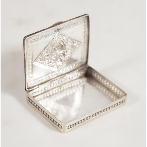 57 - 19TH-CENTURY INDO-PERSIAN SILVER SNUFF BOX