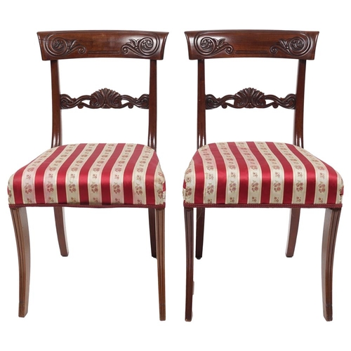 600 - PAIR REGENCY ROSEWOOD SIDE CHAIRS