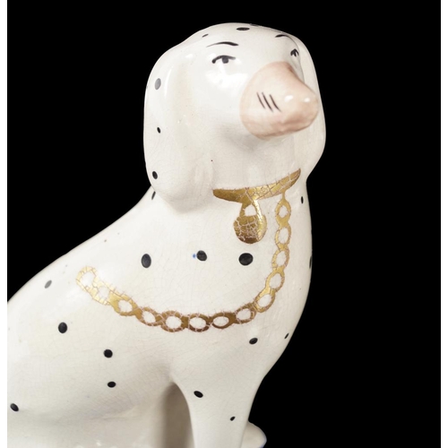 614 - PAIR STAFFORDSHIRE DOGS