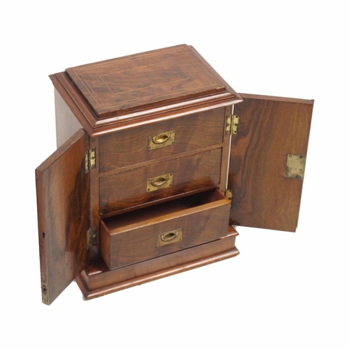 617 - FINE INLAID DESK TOP SPECIMEN CABINET