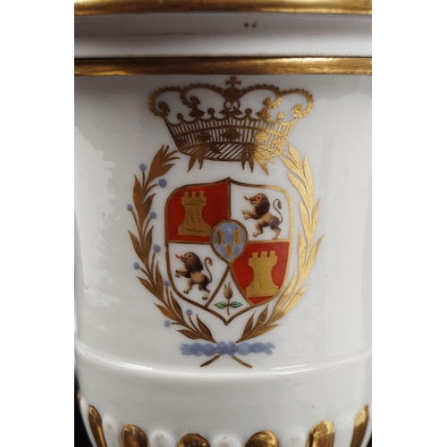 68 - ARMORIAL PORCELAIN VASE